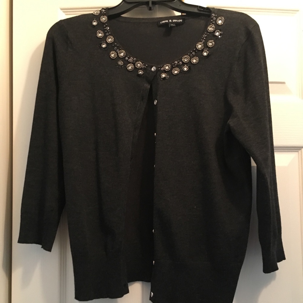 Cable & Gauge Size M embellished cardigan.